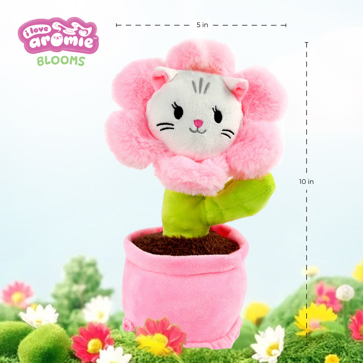 I love Aromie Blooms Potted Flower Stuffed Animal, Plush Toy with Visible Mist & Refillable Scent Pods