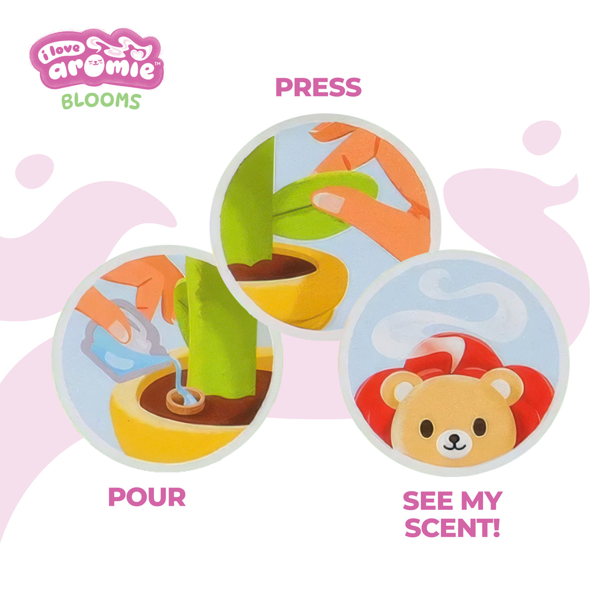 I love Aromie Blooms Potted Flower Stuffed Animal, Plush Toy with Visible Mist & Refillable Scent Pods