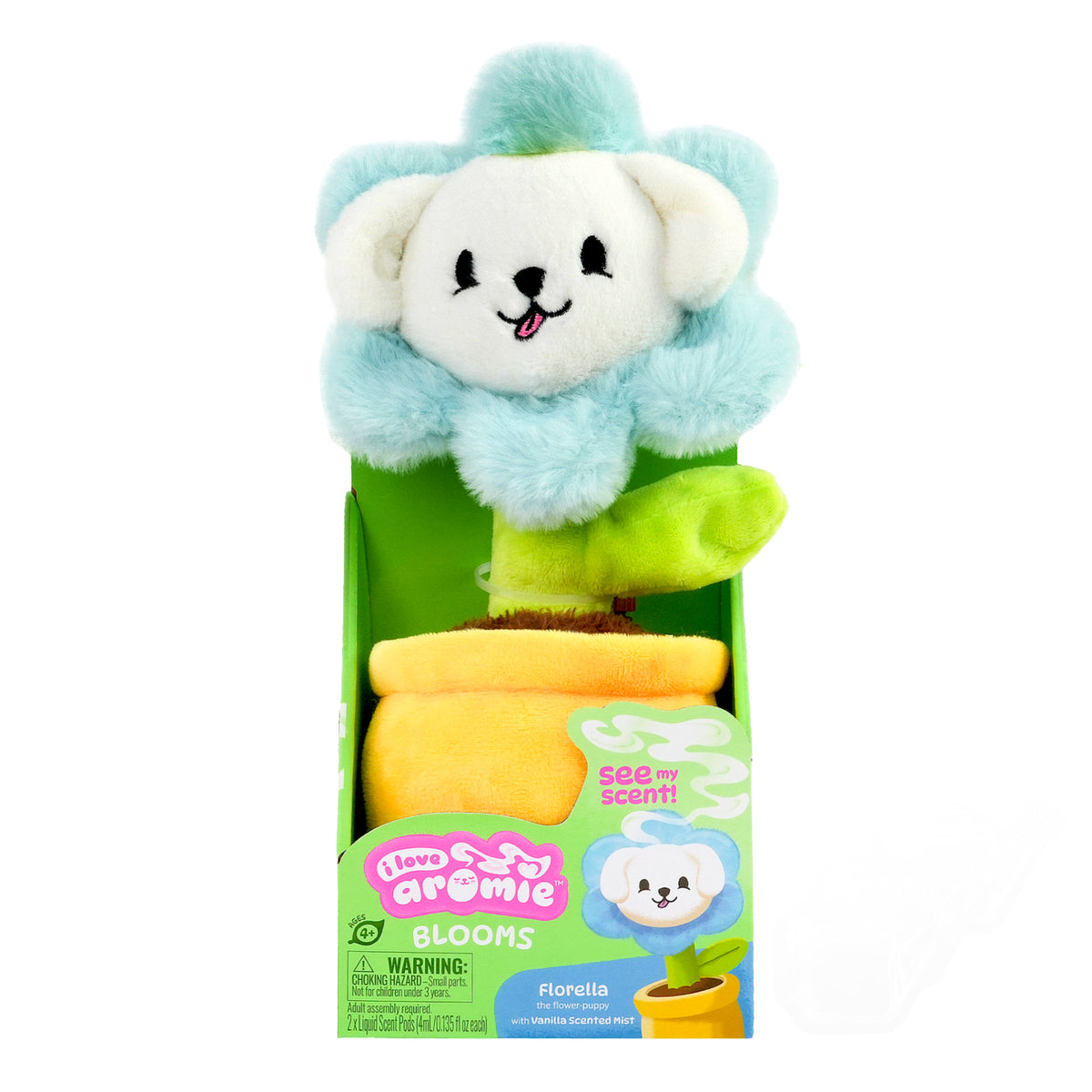 I love Aromie Blooms Potted Flower Stuffed Animal, Plush Toy with Visible Mist & Refillable Scent Pods