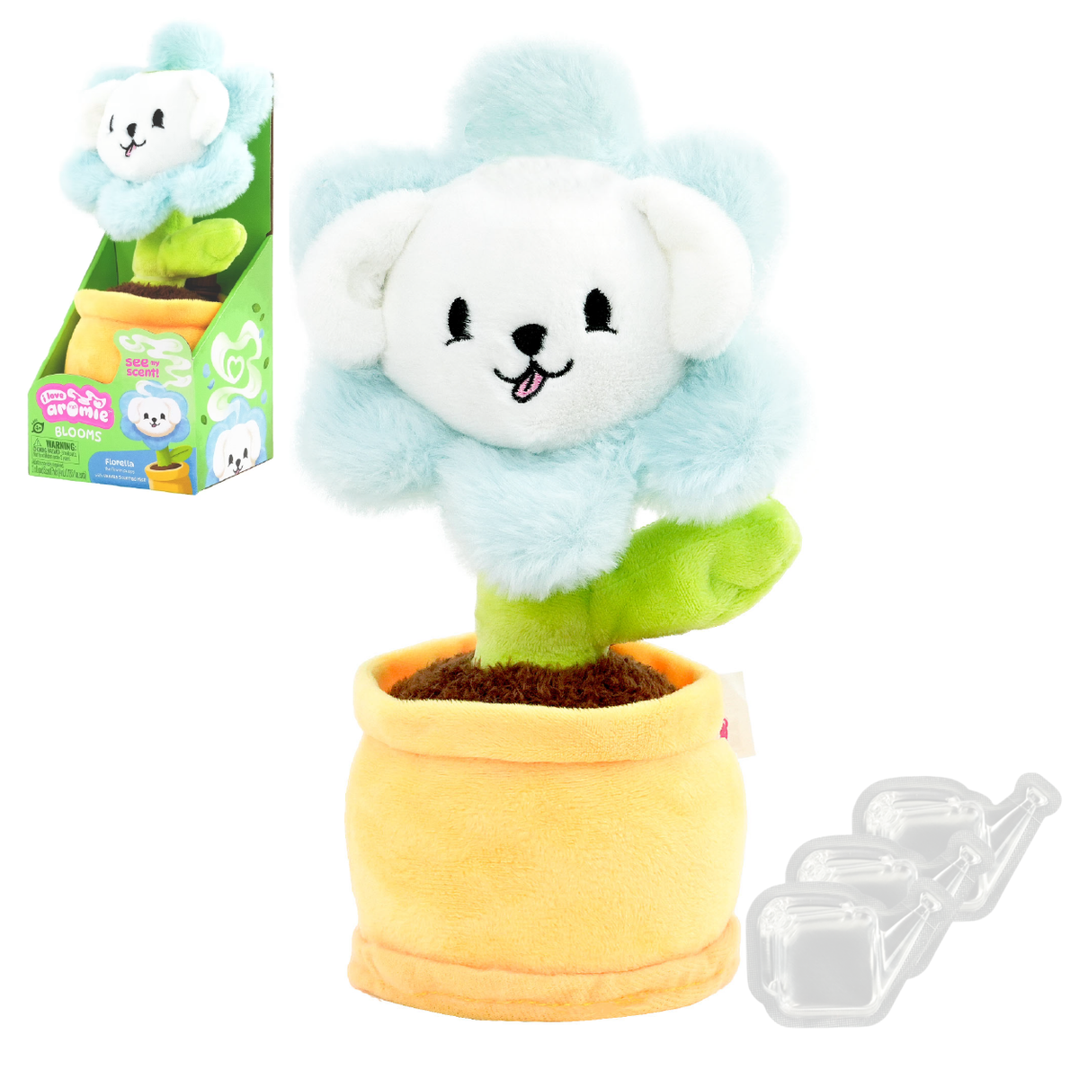 I love Aromie Blooms Potted Flower Stuffed Animal, Plush Toy with Visible Mist & Refillable Scent Pods