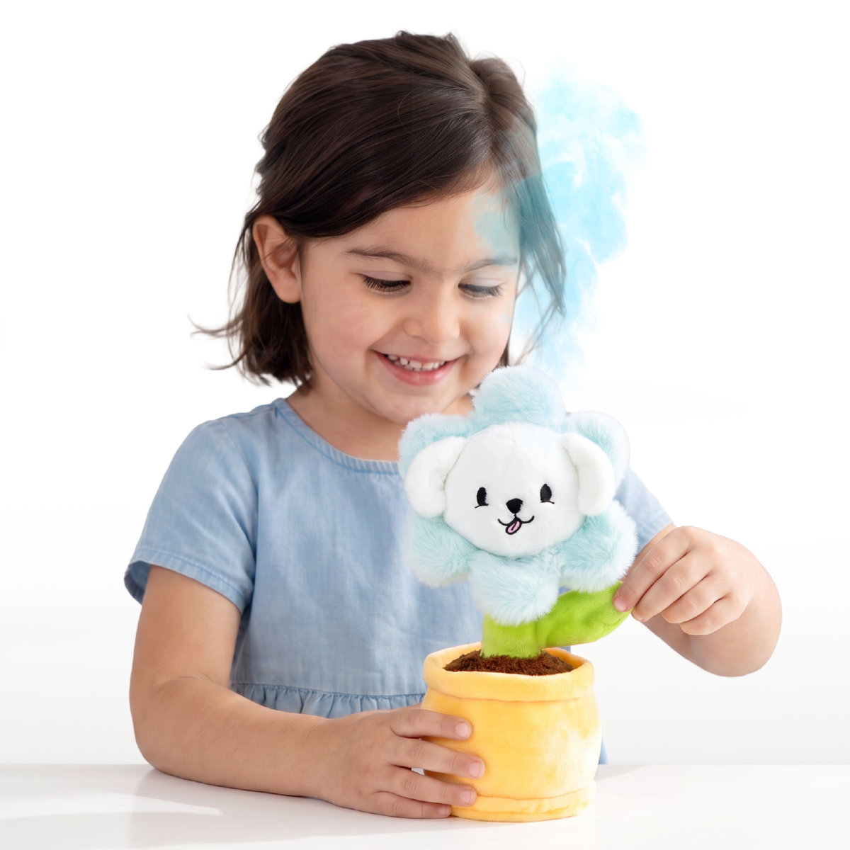 I love Aromie Blooms Potted Flower Stuffed Animal, Plush Toy with Visible Mist & Refillable Scent Pods