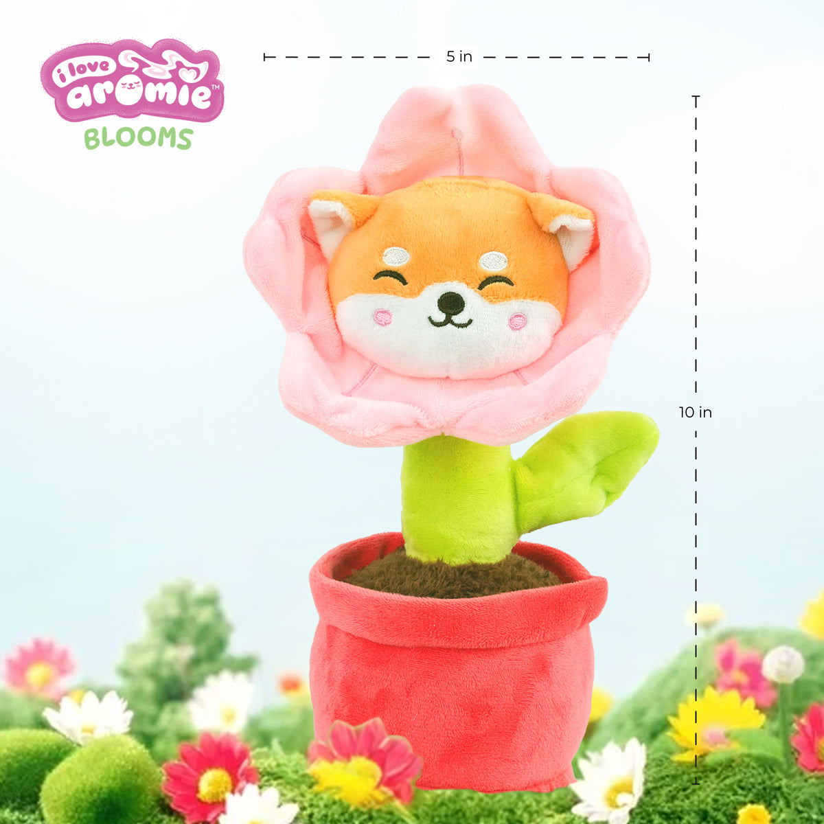 I love Aromie Blooms Potted Flower Stuffed Animal, Plush Toy with Visible Mist & Refillable Scent Pods