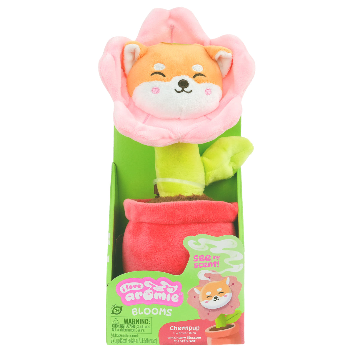 I love Aromie Blooms Potted Flower Stuffed Animal, Plush Toy with Visible Mist & Refillable Scent Pods