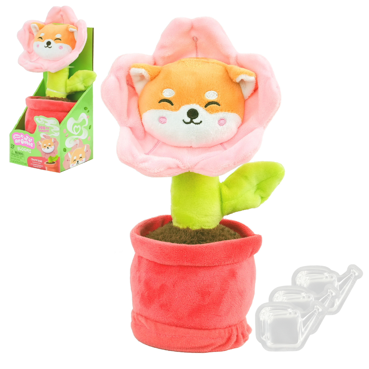 I love Aromie Blooms Potted Flower Stuffed Animal, Plush Toy with Visible Mist & Refillable Scent Pods