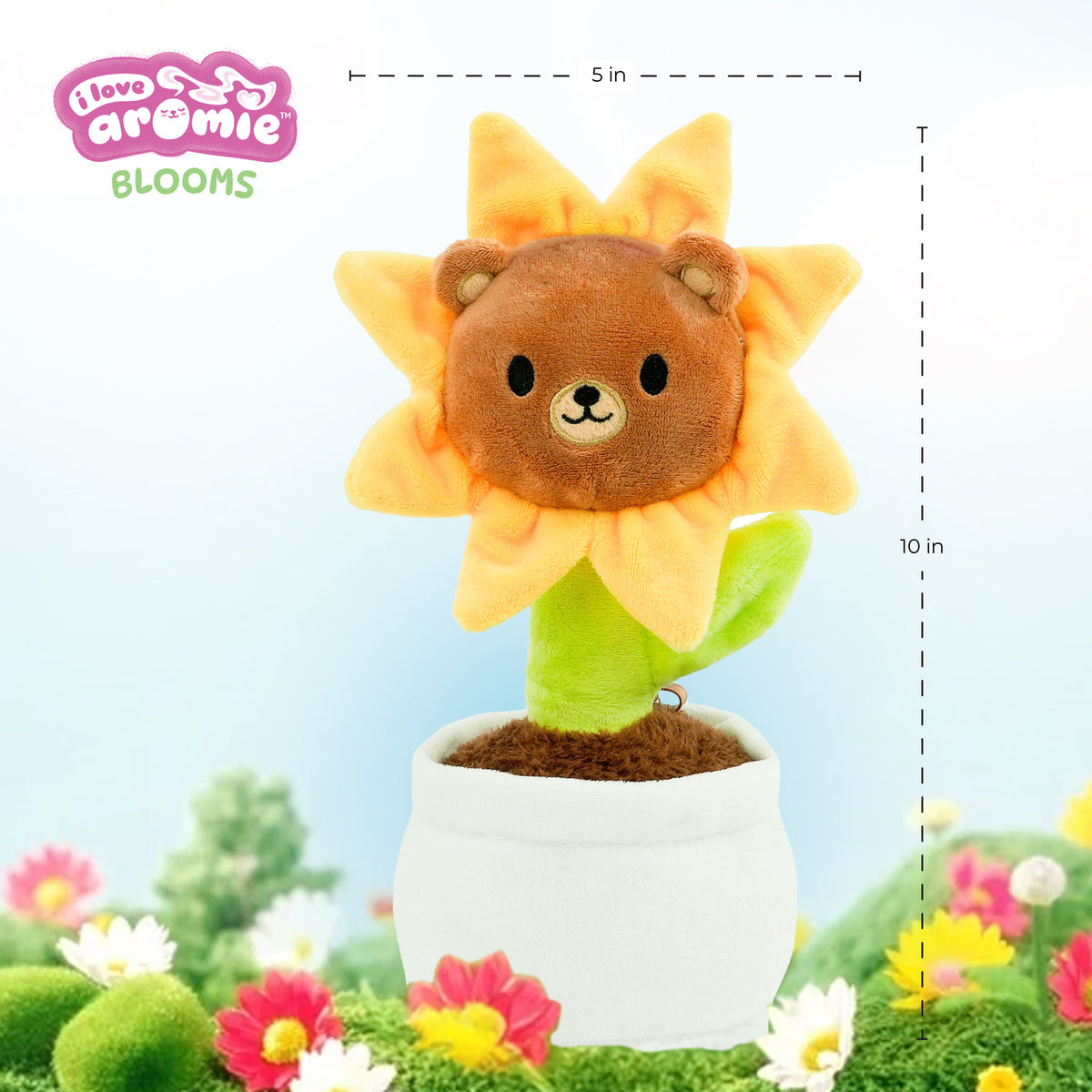 I love Aromie Blooms Potted Flower Stuffed Animal, Plush Toy with Visible Mist & Refillable Scent Pods