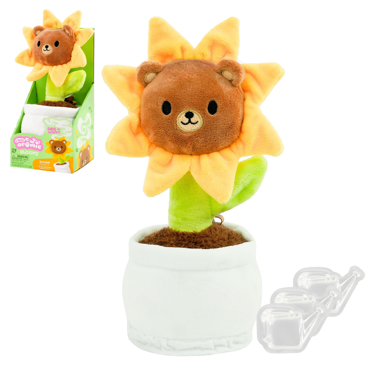 I love Aromie Blooms Potted Flower Stuffed Animal, Plush Toy with Visible Mist & Refillable Scent Pods