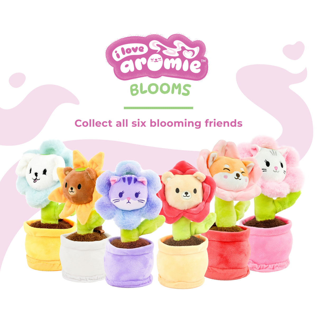 I love Aromie Blooms Potted Flower Stuffed Animal, Plush Toy with Visible Mist & Refillable Scent Pods