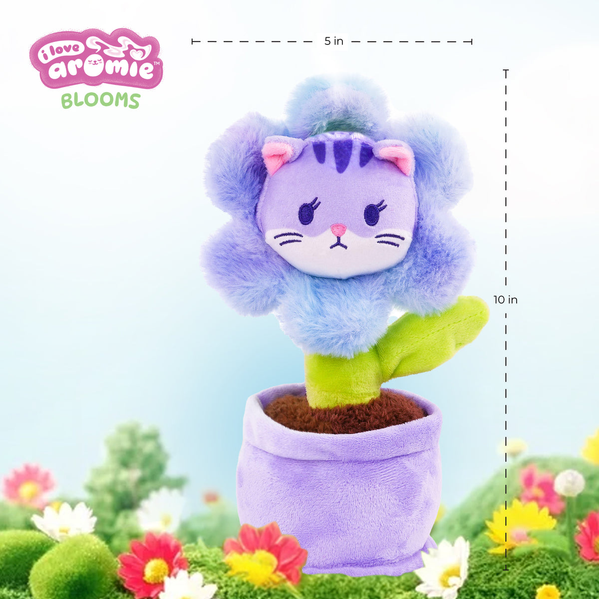 I love Aromie Blooms Potted Flower Stuffed Animal, Plush Toy with Visible Mist & Refillable Scent Pods