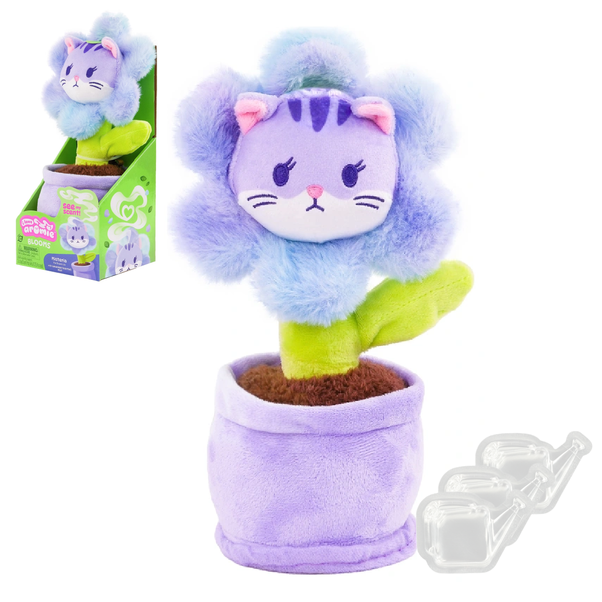 I love Aromie Blooms Potted Flower Stuffed Animal, Plush Toy with Visible Mist & Refillable Scent Pods