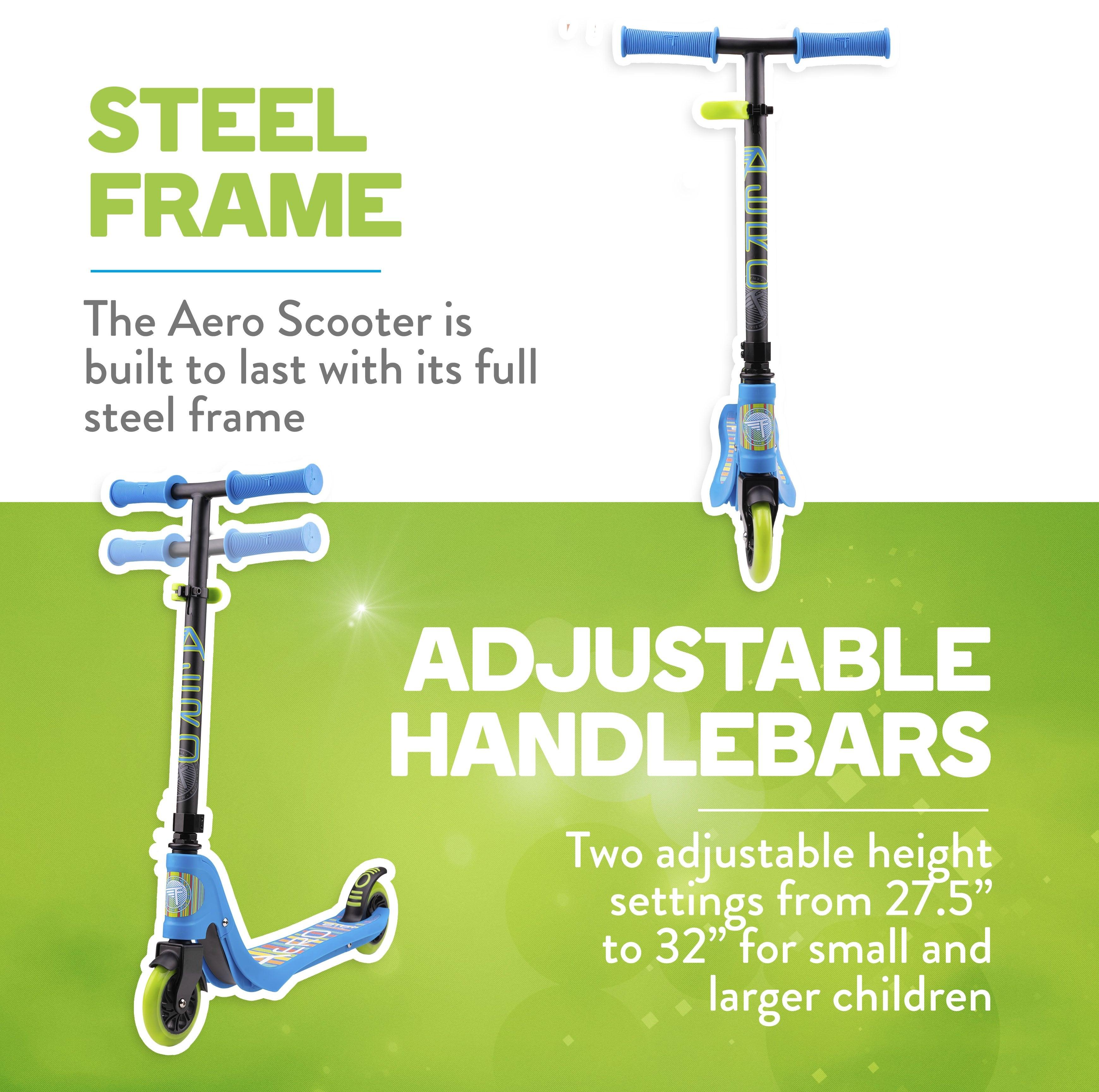 Aero 2-Wheel Kick Scooter with Light Up LED Wheels - Flybar1