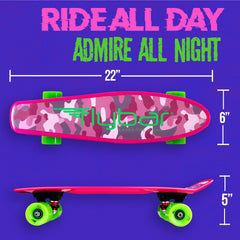 22" Grip Tape Plastic Complete Skateboard - Flybar1