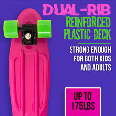 22" Grip Tape Plastic Complete Skateboard - Flybar1
