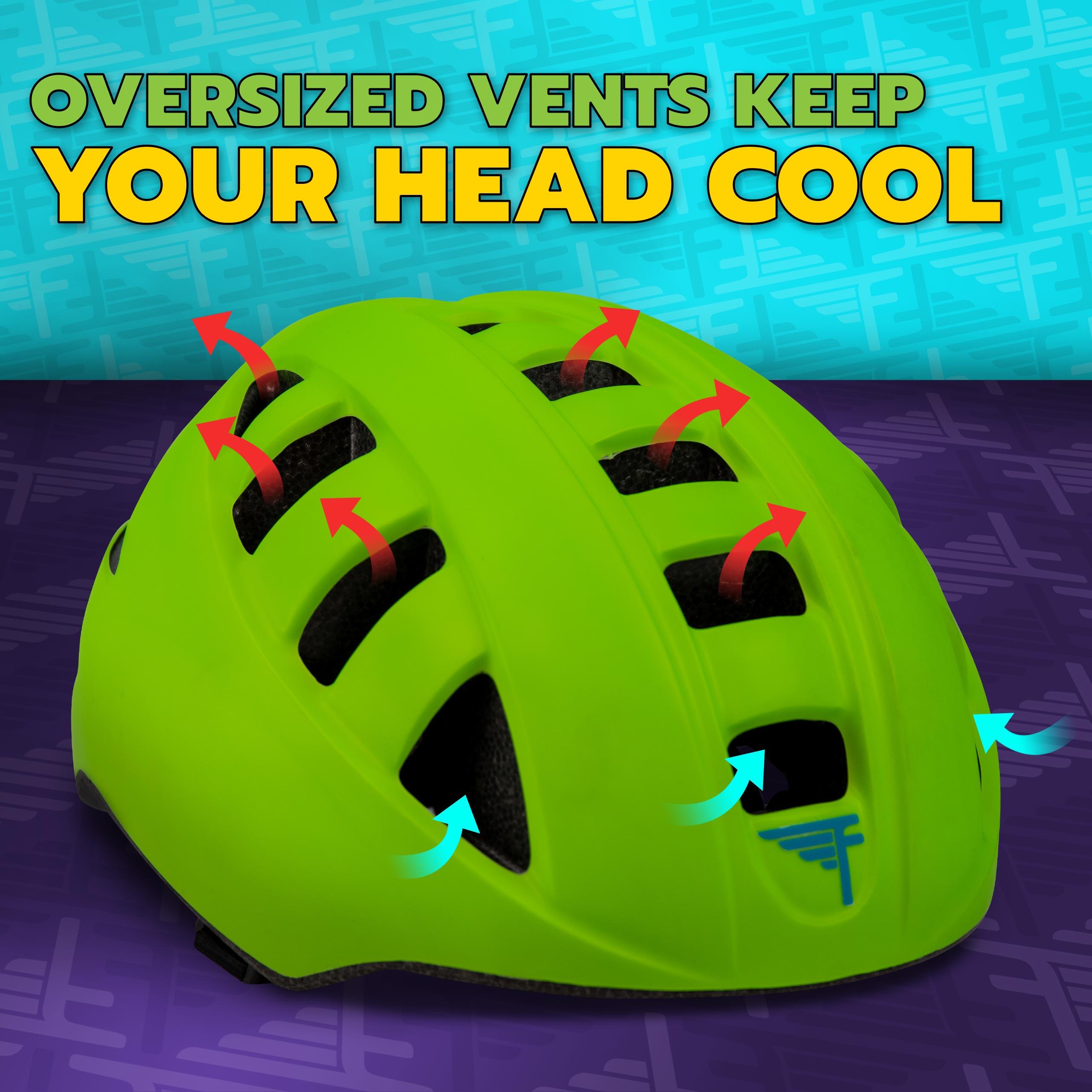 Flybar Junior Sports Helmet Green - Flybar1