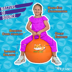 Pogo Pals Foxy Bouncy Hopper Ball, Indoor/Outdoor, Kids ages 3+