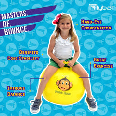 Pogo Pals Monkey Bouncy Hopper Ball, Indoor/Outdoor, Kids ages 3+