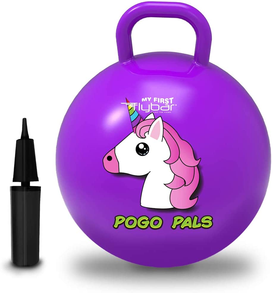 Pogo Pals Unicorn Bouncy Hopper Ball, Indoor/Outdoor, Kids ages 3+ – Flybar