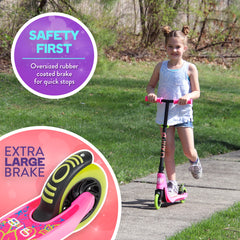 Aero 2-Wheel Kick Scooter with Light Up LED Wheels