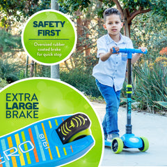 Flybar Aero 3-Wheel Scooter with Light Up LED Wheels - Flybar1