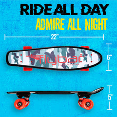 22" Grip Tape Plastic Complete Skateboard - Flybar1