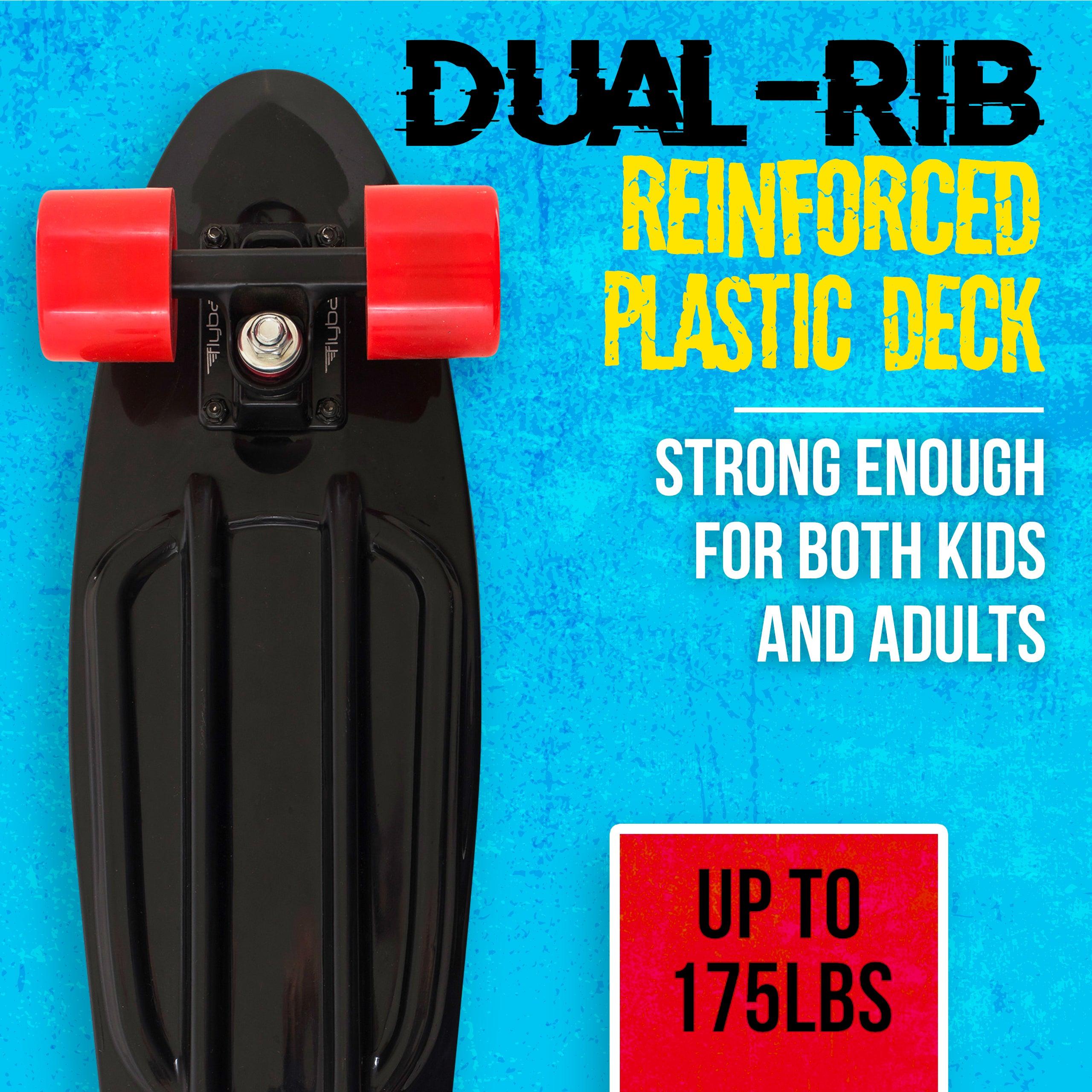 22" Grip Tape Plastic Complete Skateboard - Flybar1