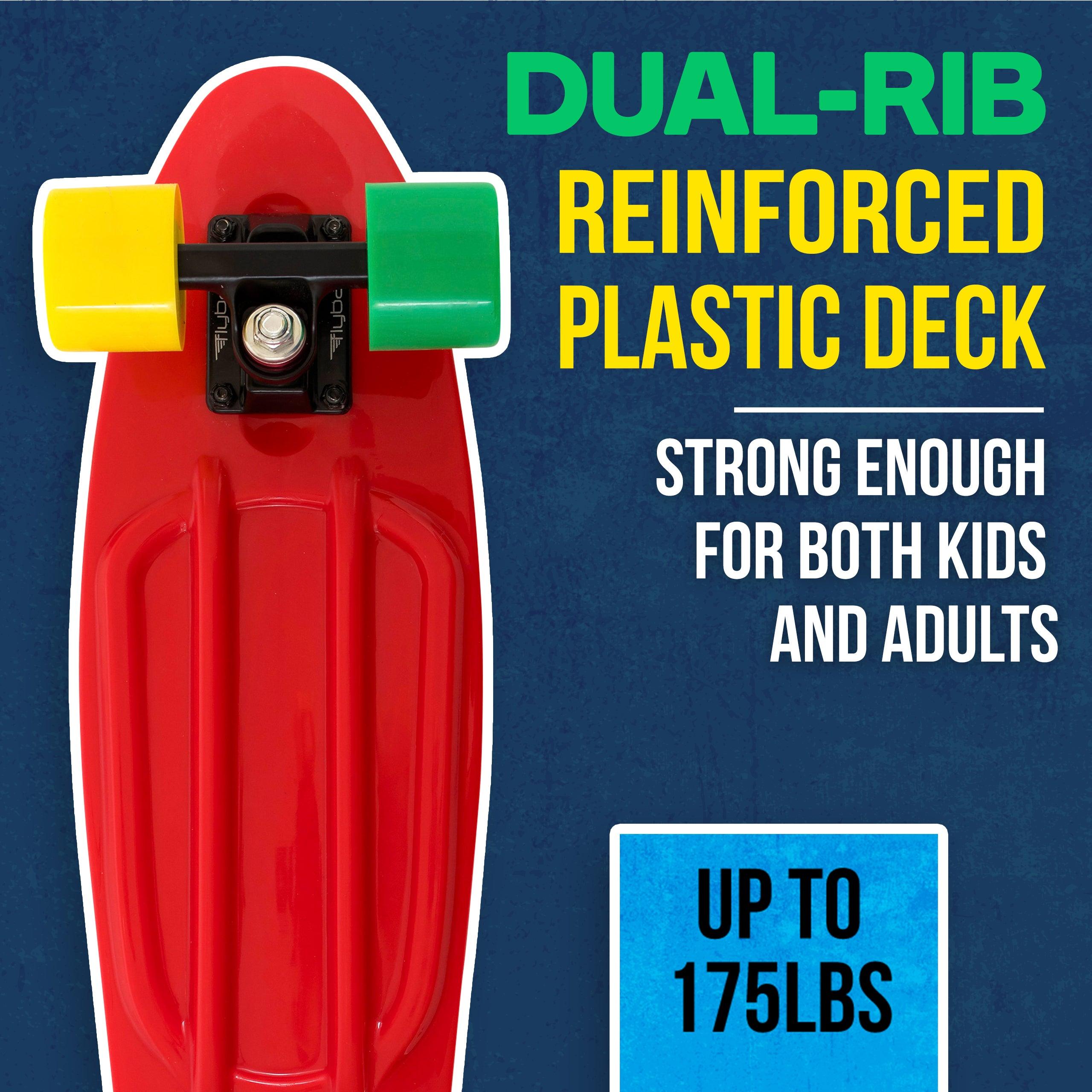 22" Grip Tape Plastic Complete Skateboard - Flybar1