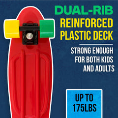 22" Grip Tape Plastic Complete Skateboard - Flybar1