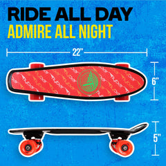 22" Grip Tape Plastic Complete Skateboard - Flybar1