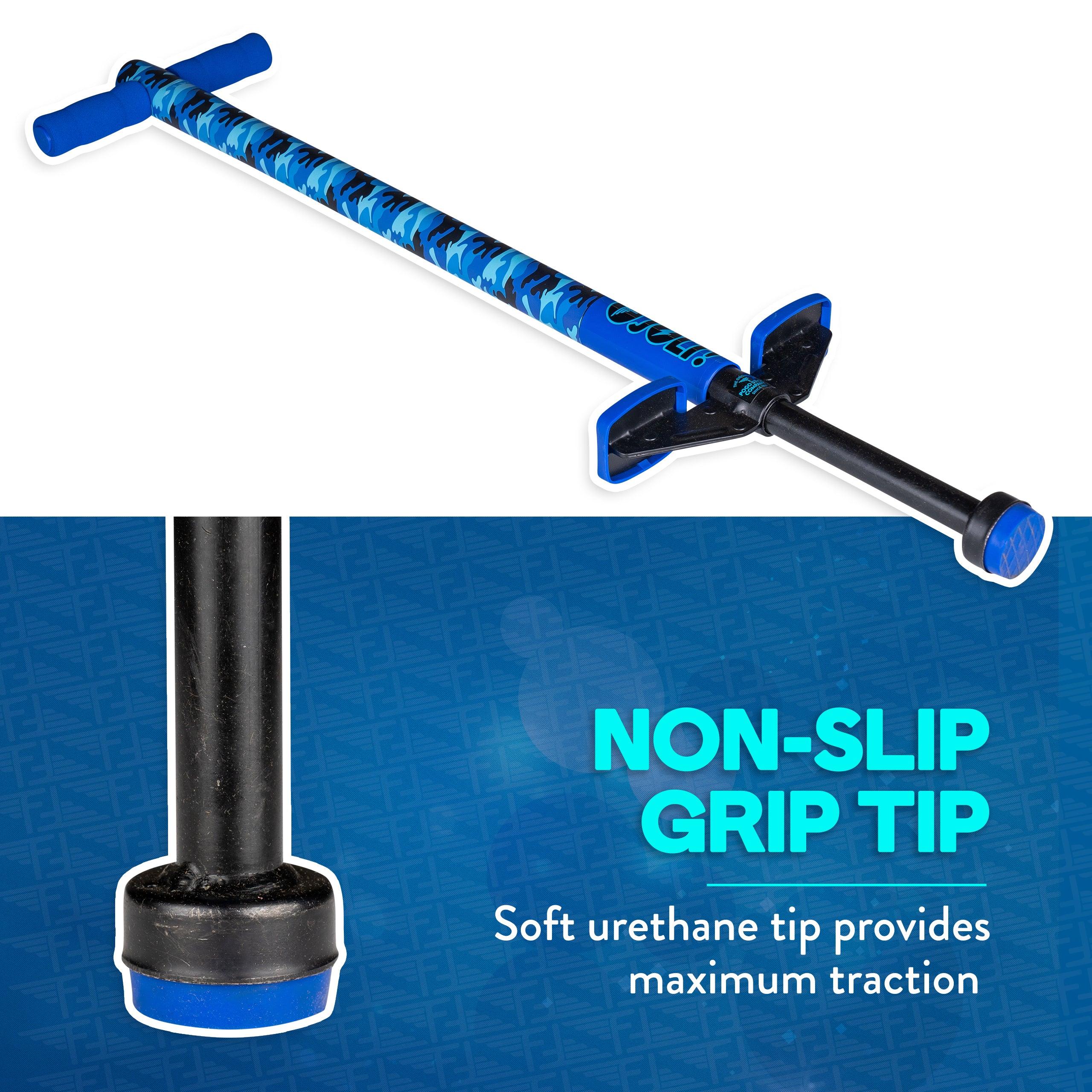 Flybar Foam Jolt Pogo Stick for Kids Ages 6+, 4 to 8 Pounds, Perfect for Beginners (Blue Camo) - Flybar1