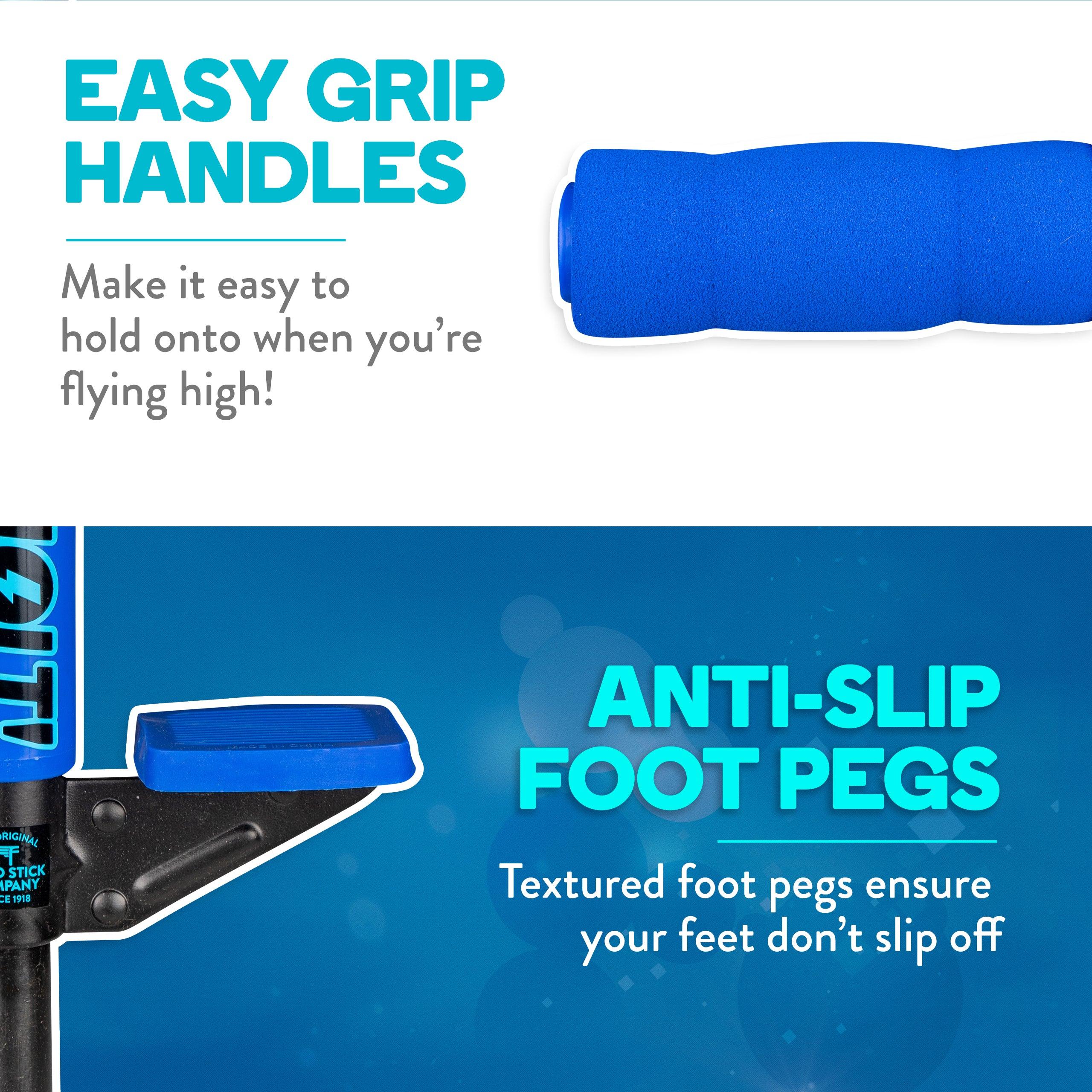 Flybar Foam Jolt Pogo Stick for Kids Ages 6+, 4 to 8 Pounds, Perfect for Beginners (Blue Camo) - Flybar1