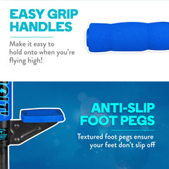 Flybar Foam Jolt Pogo Stick for Kids Ages 6+, 4 to 8 Pounds, Perfect for Beginners (Blue Camo) - Flybar1