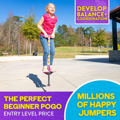 Flybar Foam Jolt Pogo Stick for Kids Ages 6+, 4 to 8 Pounds, Perfect for Beginners (Blue Camo) - Flybar1