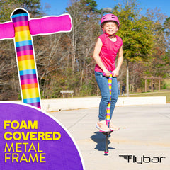 Flybar Foam Jolt Pogo Stick for Kids Ages 6+, 4 to 8 Pounds, Perfect for Beginners (Blue Camo) - Flybar1