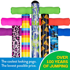 Flybar Foam Jolt Pogo Stick for Kids Ages 6+, 4 to 8 Pounds, Perfect for Beginners (Blue Camo) - Flybar1