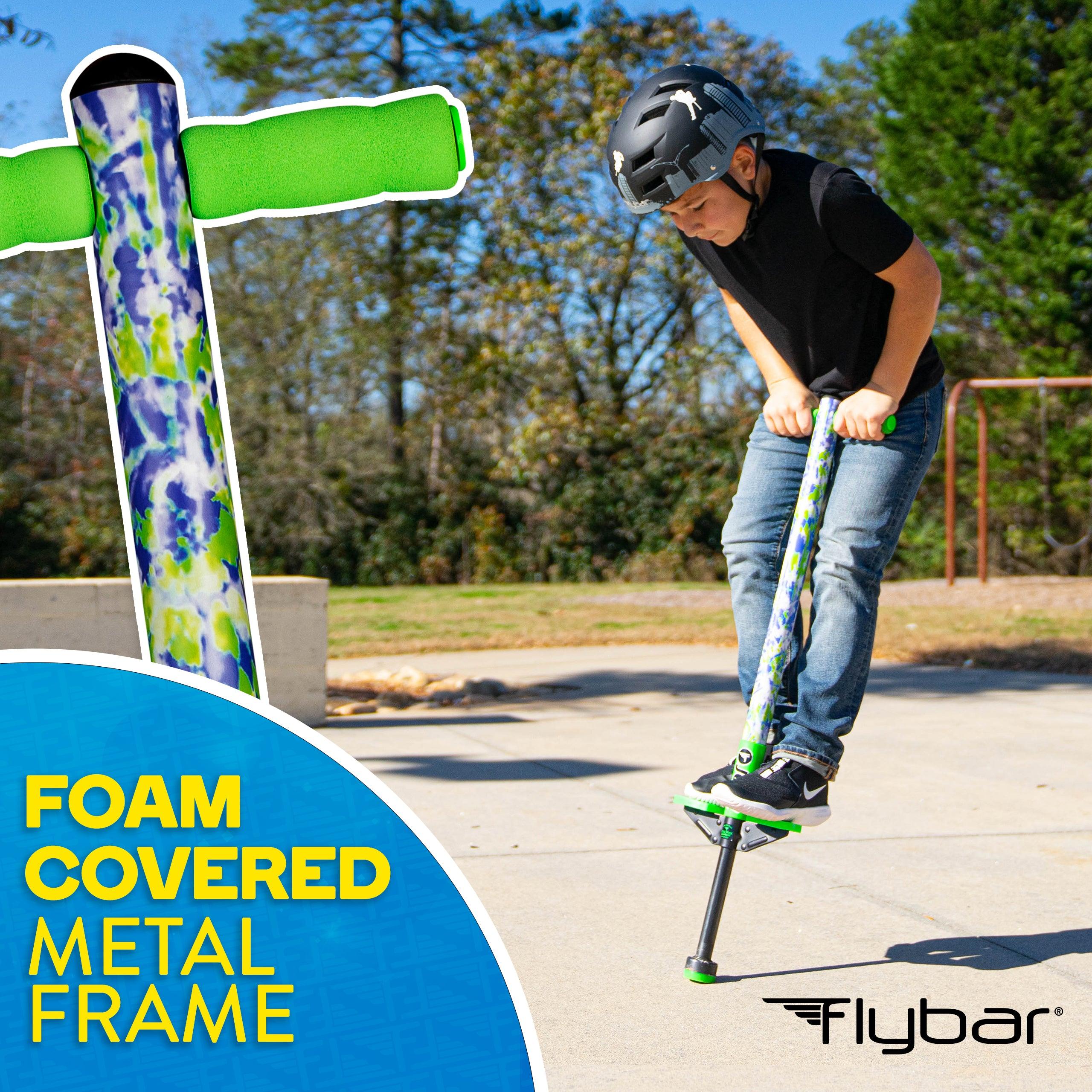 Flybar Foam Jolt Pogo Stick for Kids Ages 6+, 4 to 8 Pounds, Perfect for Beginners (Blue Camo) - Flybar1