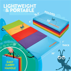 Antsy Pants Tumble Mat for Kids Gymnastics, Training, Home Exercise - Flybar1