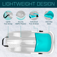 Gizmo Riders Tron Bobsled for Kids, Ages 3+, Max 120lbs