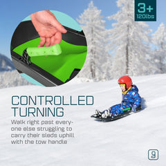 Gizmo Riders Tron Bobsled for Kids, Ages 3+, Max 120lbs