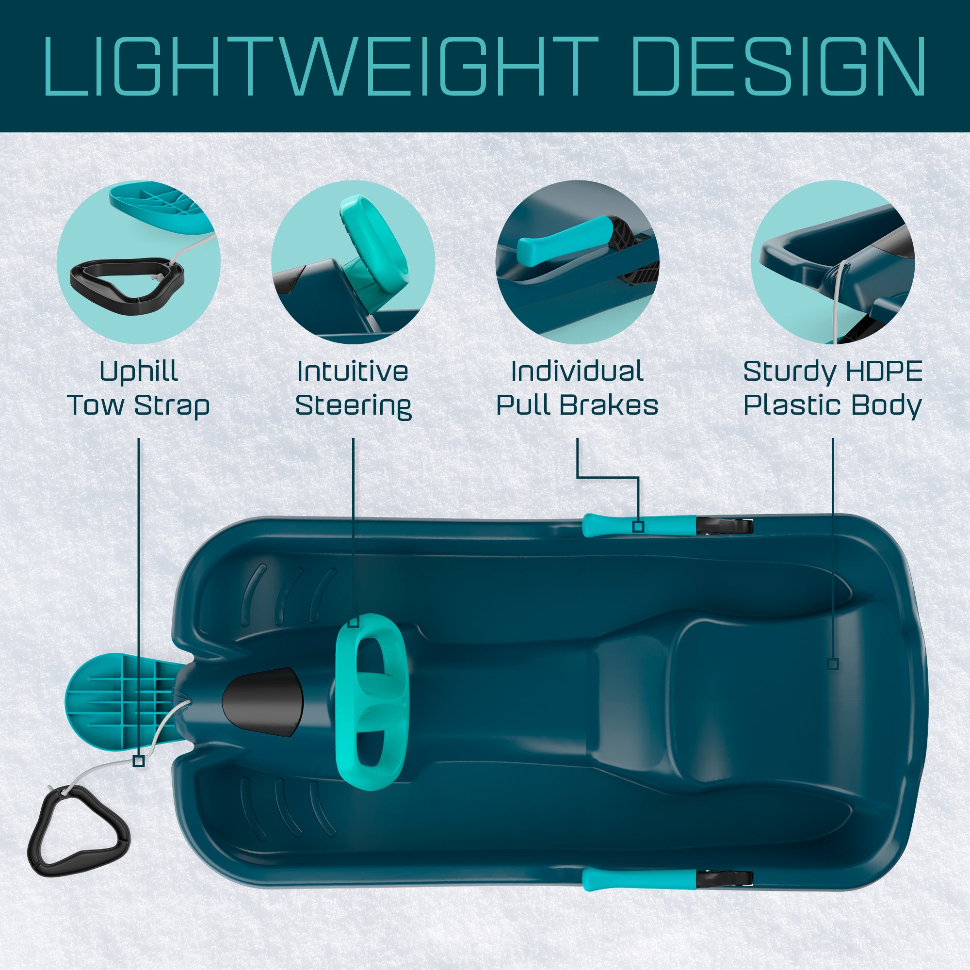 Gizmo Riders Nebula Snow Sled for Kids, Ages 3+