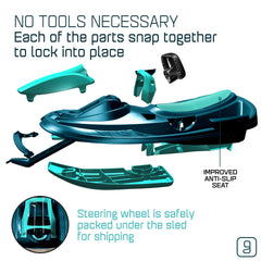 Gizmo Riders Nimbus 2-Person Go Kart Style Racing Bobsled, Ages 3+