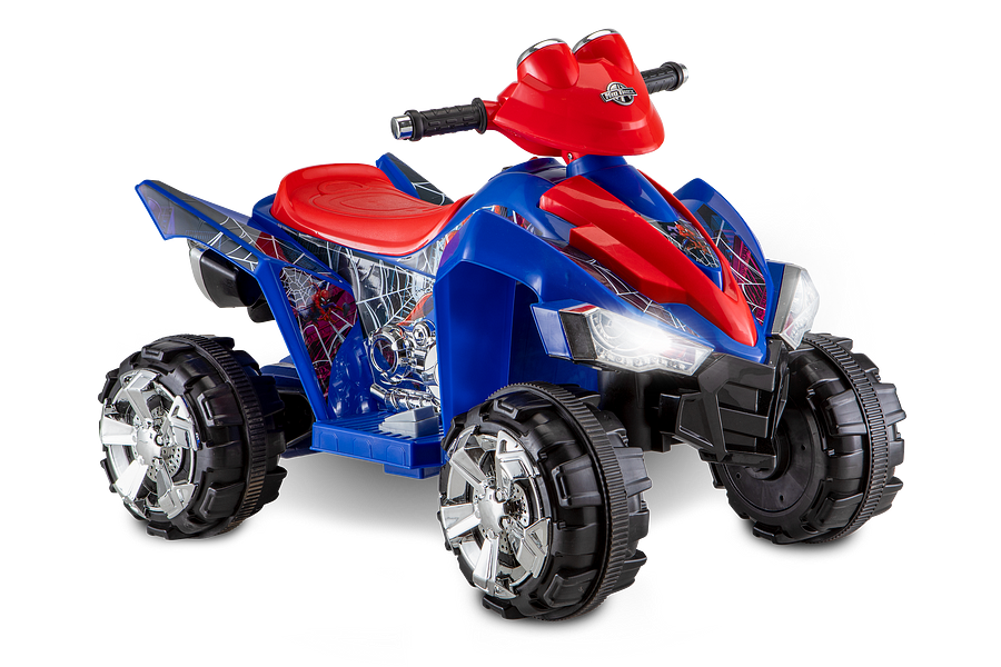 Kid Trax SpiderMan Kids Ride on ATV for Toddlers Flybar