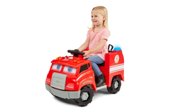 6V KT Interactive Fire Truck Red