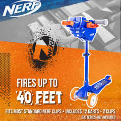 NERF Blaster Scooter Dual Trigger, 3 Wheel Kick Scooter