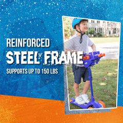 NERF Blaster Scooter Dual Trigger, 3 Wheel Kick Scooter