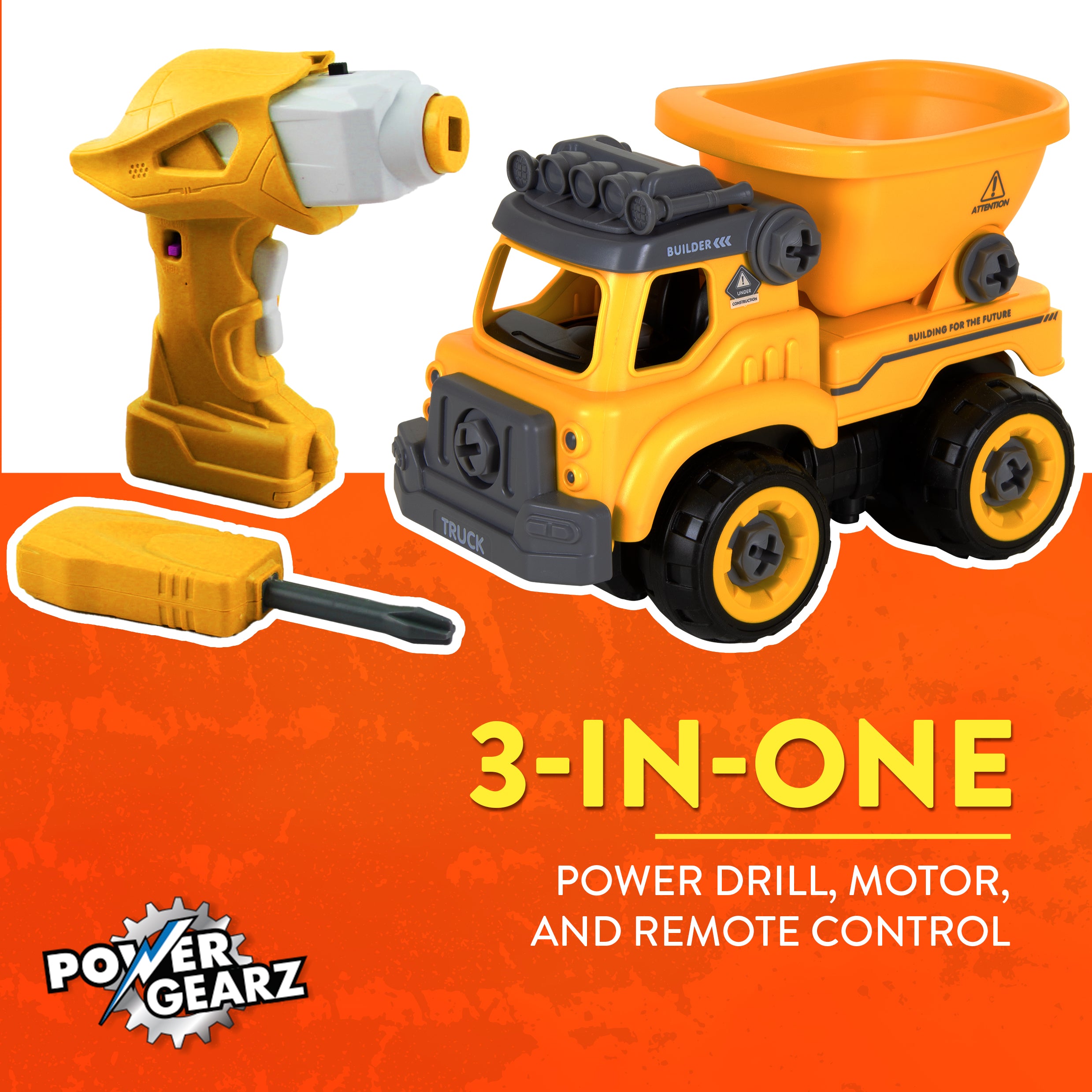 Power Gearz DIY Build and Drive Remote Control Take Apart Car – Kids Ages 3+