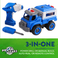 Power Gearz DIY Build and Drive Remote Control Take Apart Car – Kids Ages 3+