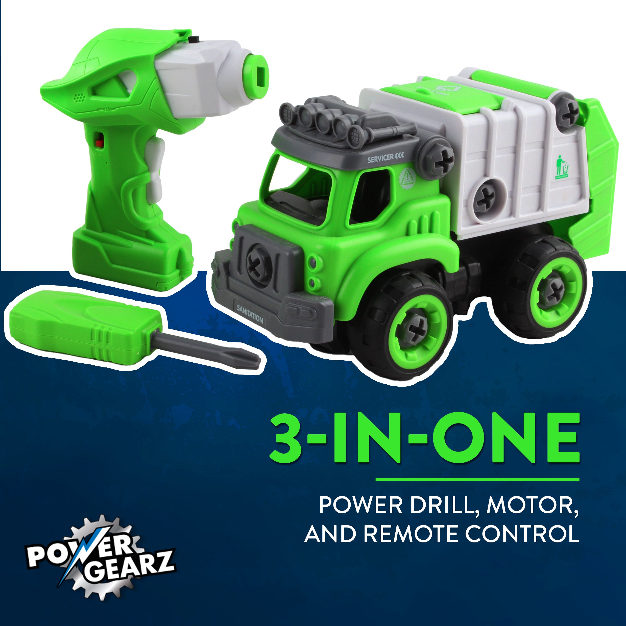 Power Gearz DIY Build and Drive Remote Control Take Apart Car – Kids Ages 3+