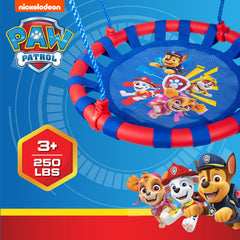 Paw Patrol 24" Orbit Mesh-Padded Saucer Tree Swing, Holds 1 Kid, Ages 3+