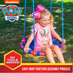 Paw Patrol 24" Orbit Mesh-Padded Saucer Tree Swing, Holds 1 Kid, Ages 3+