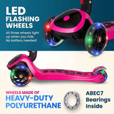 Load image into Gallery viewer, Y200 Kick Scooters for Kids Ages 3-5 (Suitable for 2-12 Year Old) Adjustable Height Foldable Scooter Removable Seat, 3 LED Light Wheels, Rear Brake, Wide Standing Board, Outdoor Activities for Boys/Girls