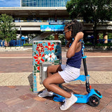 Load image into Gallery viewer, Y200 Kick Scooters for Kids Ages 3-5 (Suitable for 2-12 Year Old) Adjustable Height Foldable Scooter Removable Seat, 3 LED Light Wheels, Rear Brake, Wide Standing Board, Outdoor Activities for Boys/Girls